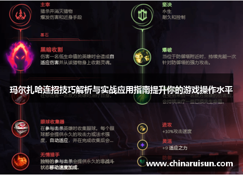 玛尔扎哈连招技巧解析与实战应用指南提升你的游戏操作水平